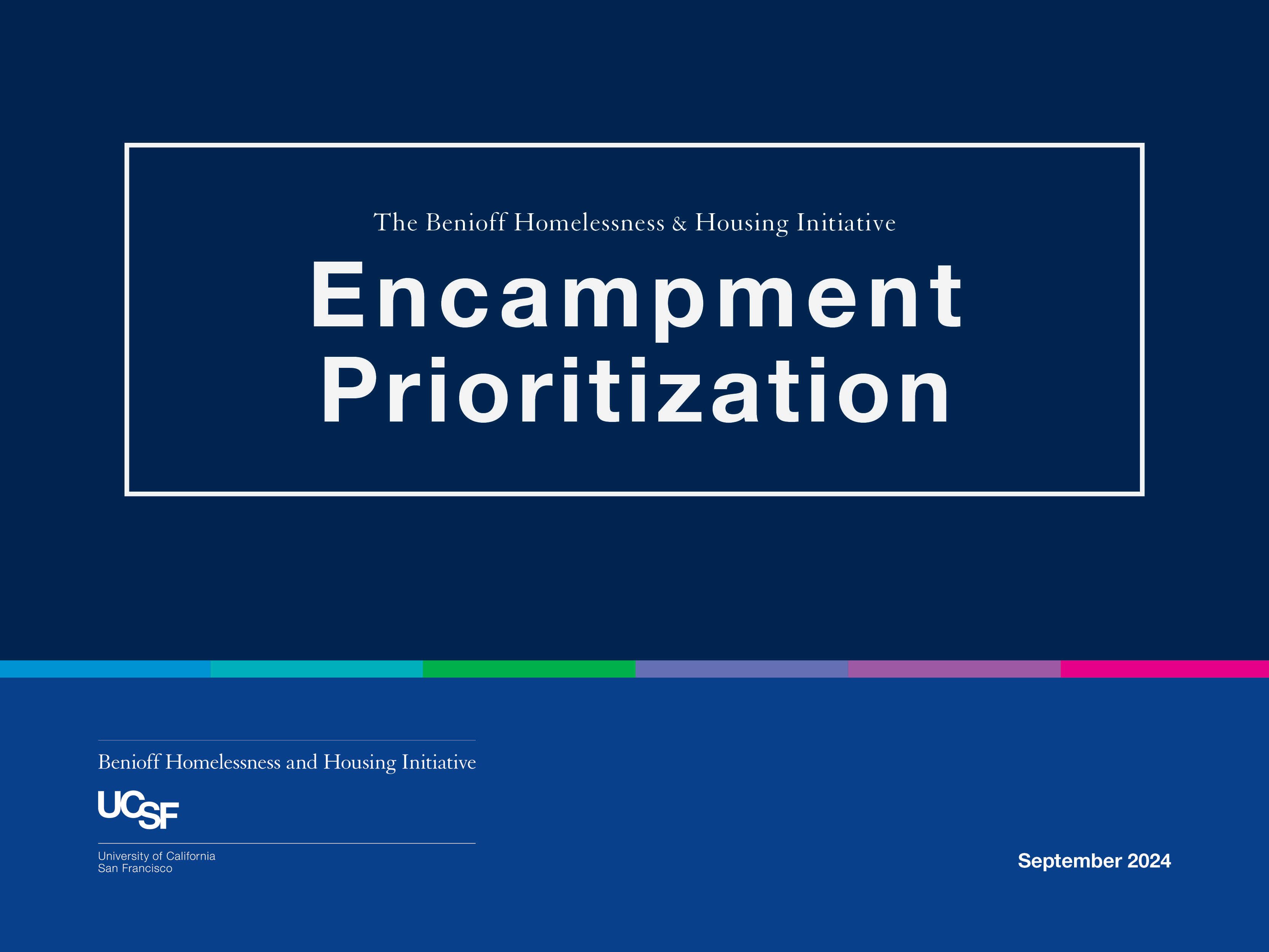 "Encampment Prioritization Cover"