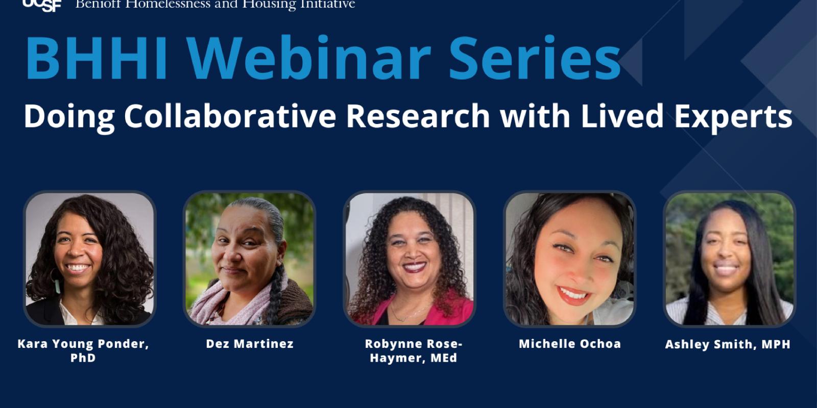 BHHI Webinar Series LEAB Toolkit presenters and moderators